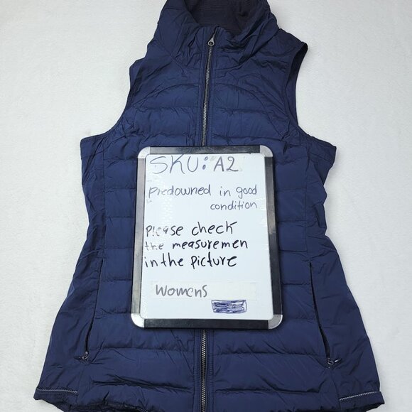 Lululemon Women's Inkwell Fluffed Up Goose Down Full-Zip Puffer Vest Size 6 - Picture 7 of 7